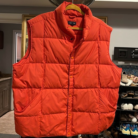 Lands’ End Men’s Puffer Vest XXL (50-52) Goose Down Feather Fill layering - Picture 1 of 4